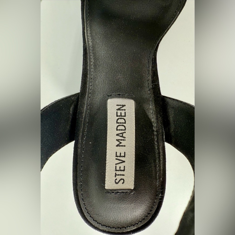 Steve Madden Elegant Black Wedge Heels - Picture 8 of 12